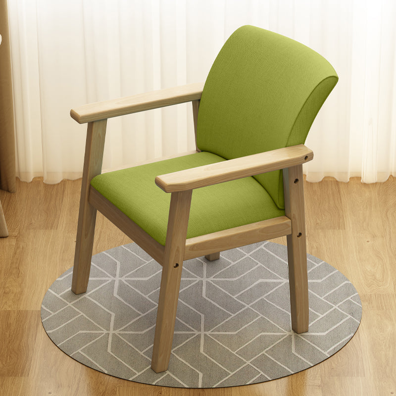 Silla de comedor sólida moderna, sillones laterales con patas de madera para cocina