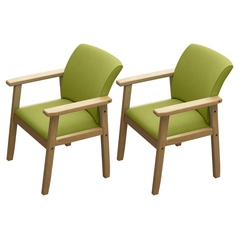 Silla de comedor sólida moderna, sillones laterales con patas de madera para cocina