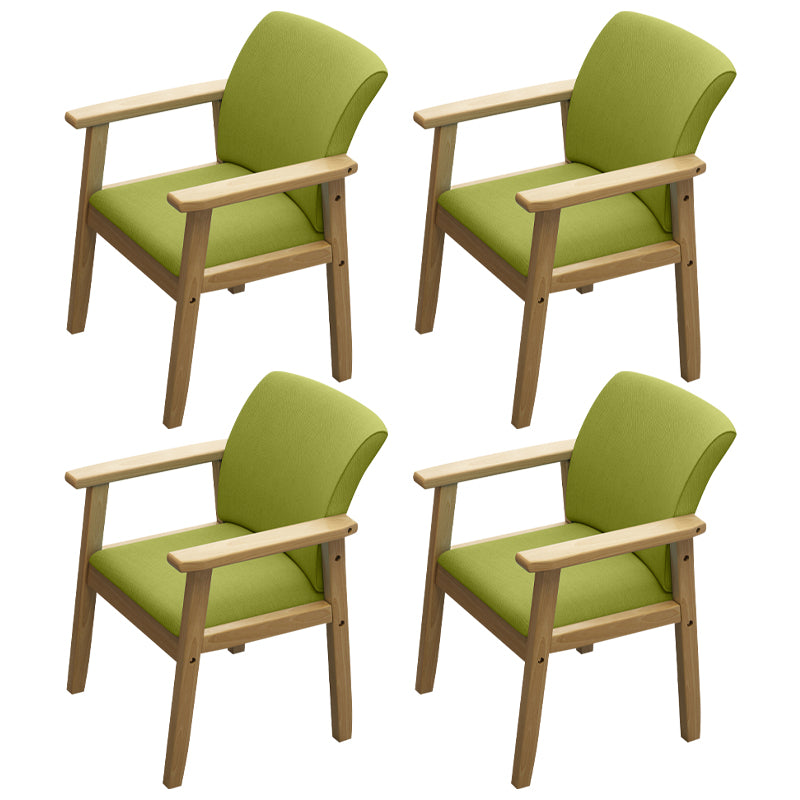 Silla de comedor sólida moderna, sillones laterales con patas de madera para cocina