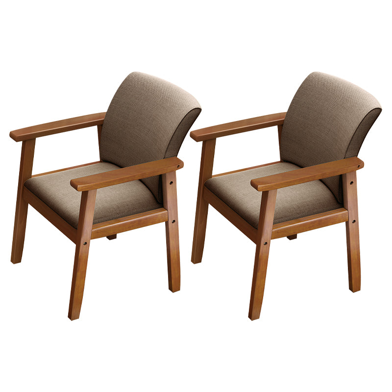 Silla de comedor sólida moderna, sillones laterales con patas de madera para cocina