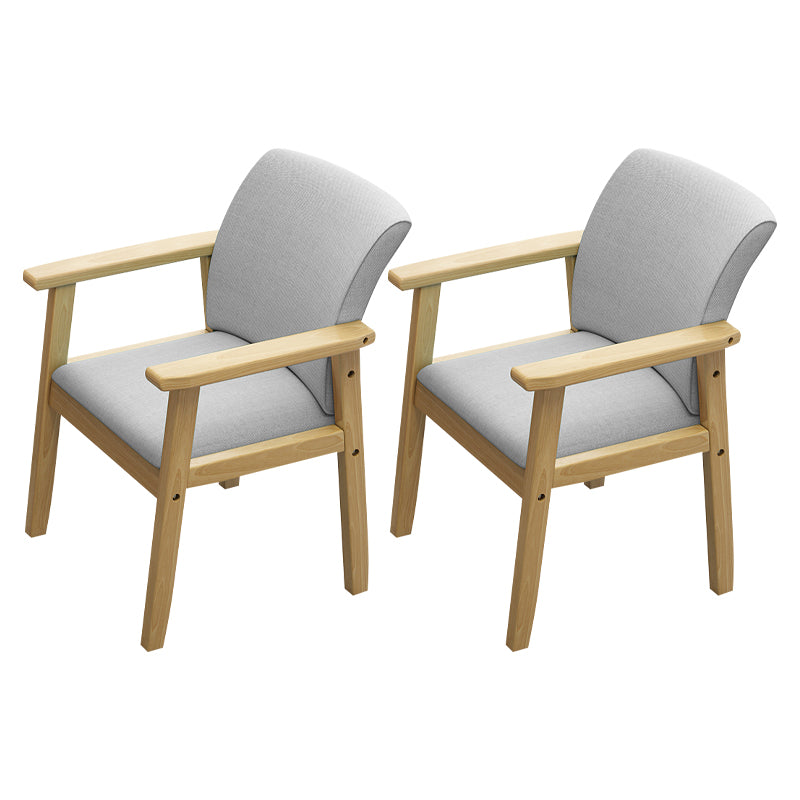 Silla de comedor sólida moderna, sillones laterales con patas de madera para cocina