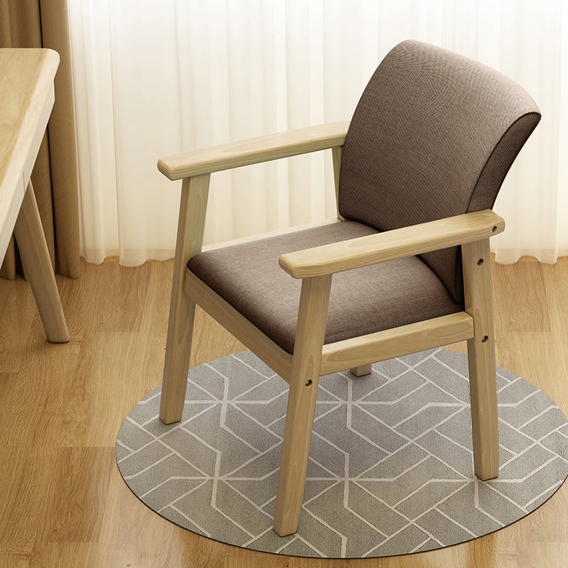 Silla de comedor sólida moderna, sillones laterales con patas de madera para cocina