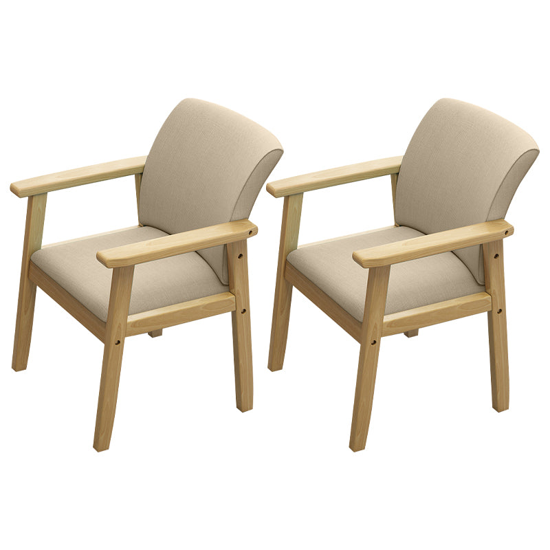 Silla de comedor sólida moderna, sillones laterales con patas de madera para cocina