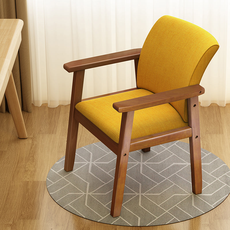 Silla de comedor sólida moderna, sillones laterales con patas de madera para cocina