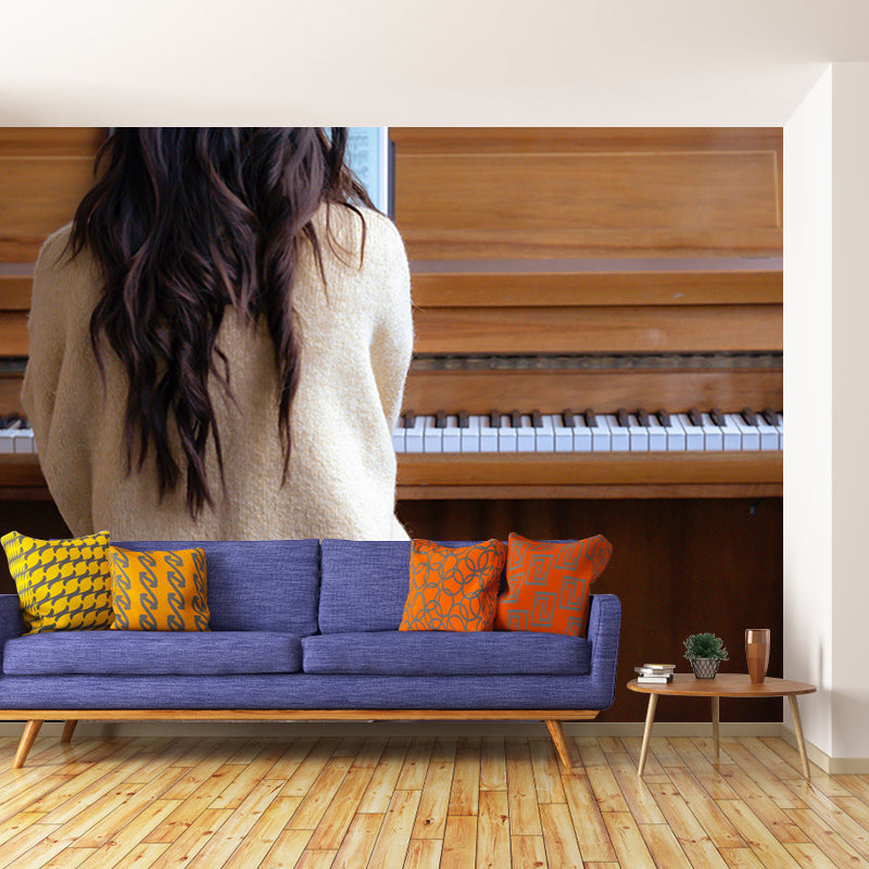 Piano Key 3D Horizontal Photography Mural Decorative Eco-friendly for Wall Decor