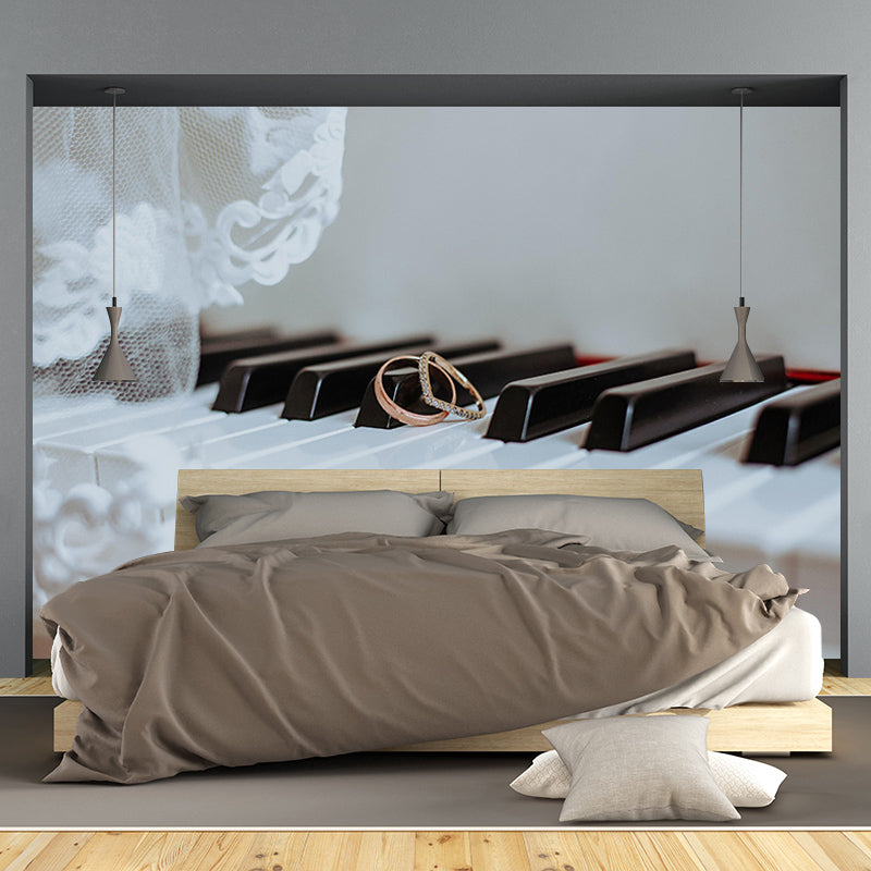 Piano Key 3D Horizontal Photography Mural Decorative Eco-friendly for Wall Decor