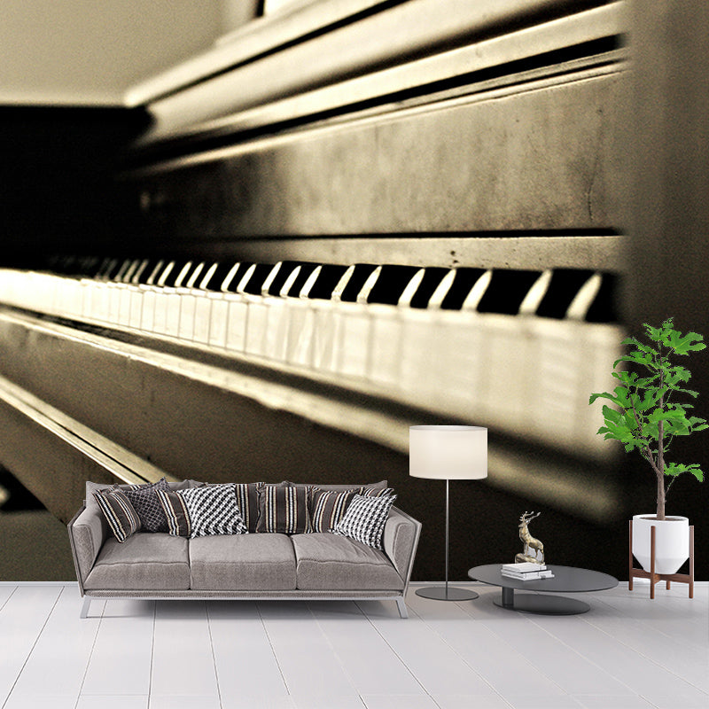 Piano Music Key Horizontal Photography Piano Mural Decorative Eco-friendly for Home Decor