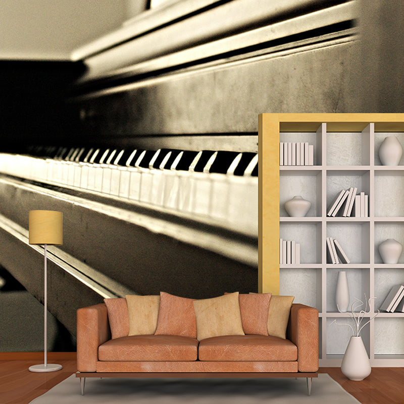 Piano Music Key Horizontal Photography Piano Mural Decorative Eco-friendly for Home Decor