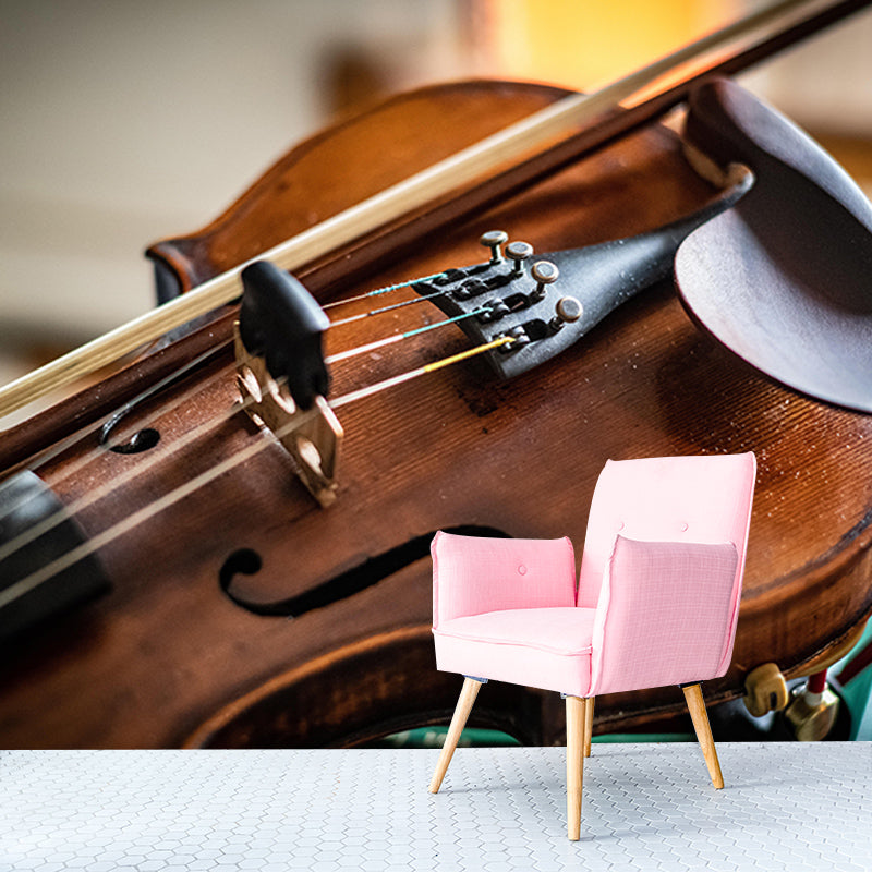 Violin Music Horizontal Photography Mural Decorative Eco-friendly for Sitting Room