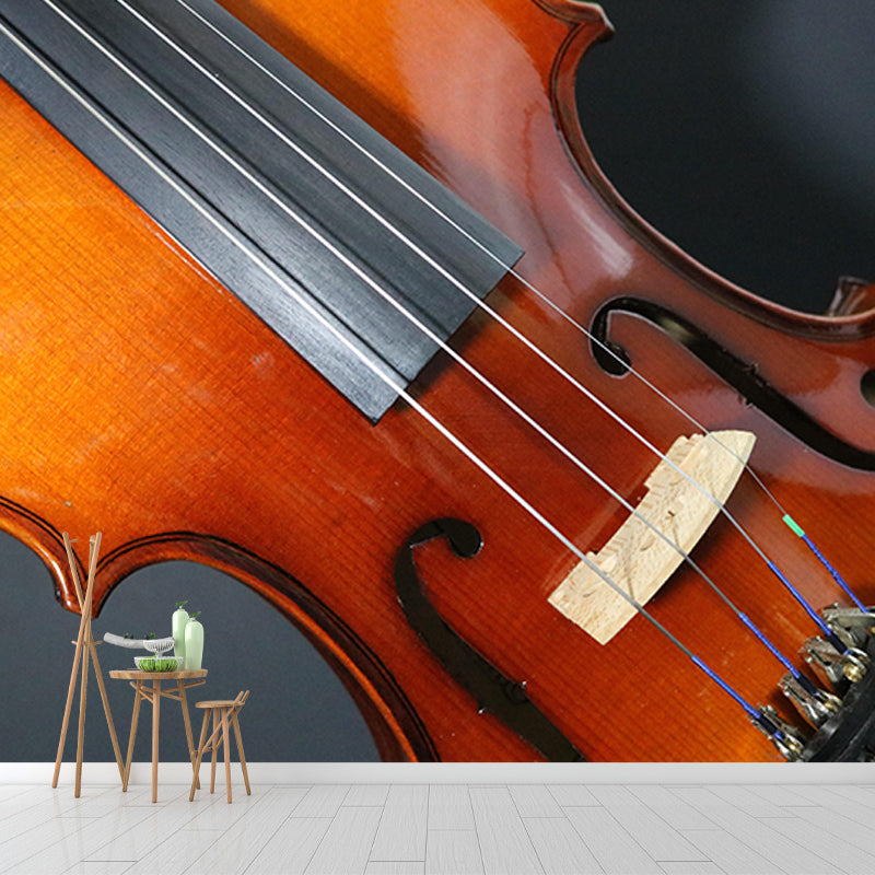 Violin Key Music Horizontal Photography Mural Decorative Eco-friendly for Living Room
