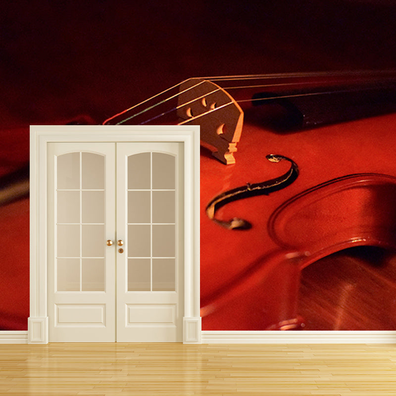 Violin Key Horizontal Photography Guitar Mural Decorative Eco-friendly for Room