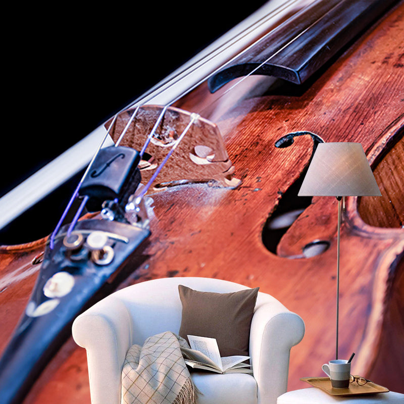Violin Key Horizontal Photography Guitar Mural Decorative Eco-friendly for Room