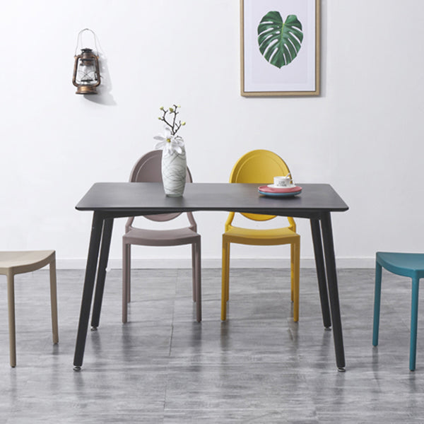 Mesa de comedor de estilo industrial 4 Pats Mesa de comedor con base de madera para uso en el hogar