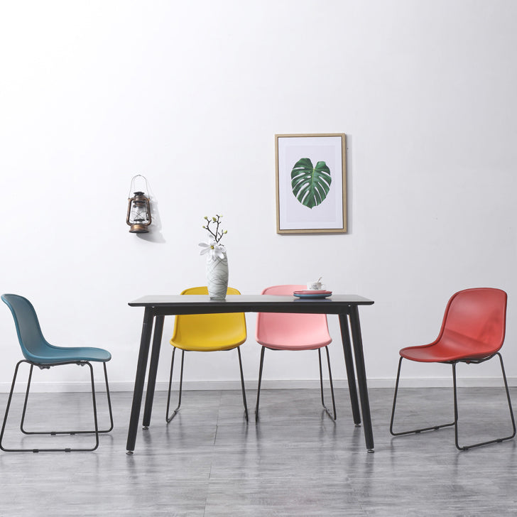 Mesa de comedor de estilo industrial 4 Pats Mesa de comedor con base de madera para uso en el hogar