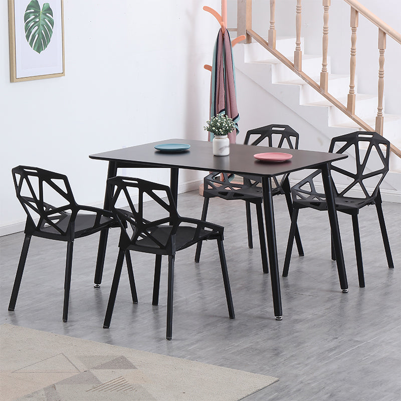 Mesa de comedor de estilo industrial 4 Pats Mesa de comedor con base de madera para uso en el hogar
