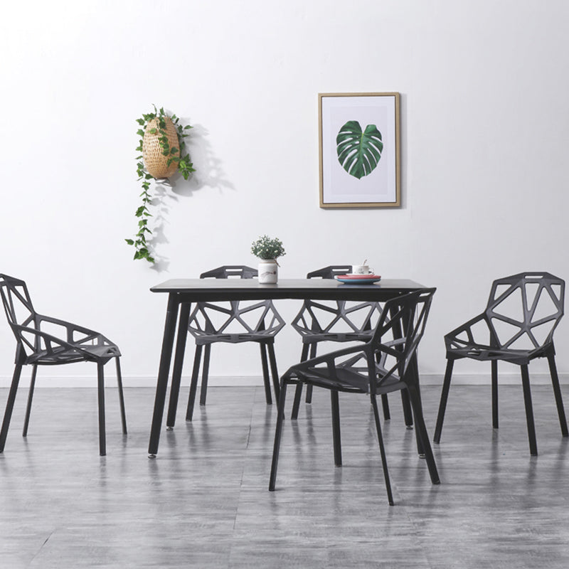 Mesa de comedor de estilo industrial 4 Pats Mesa de comedor con base de madera para uso en el hogar