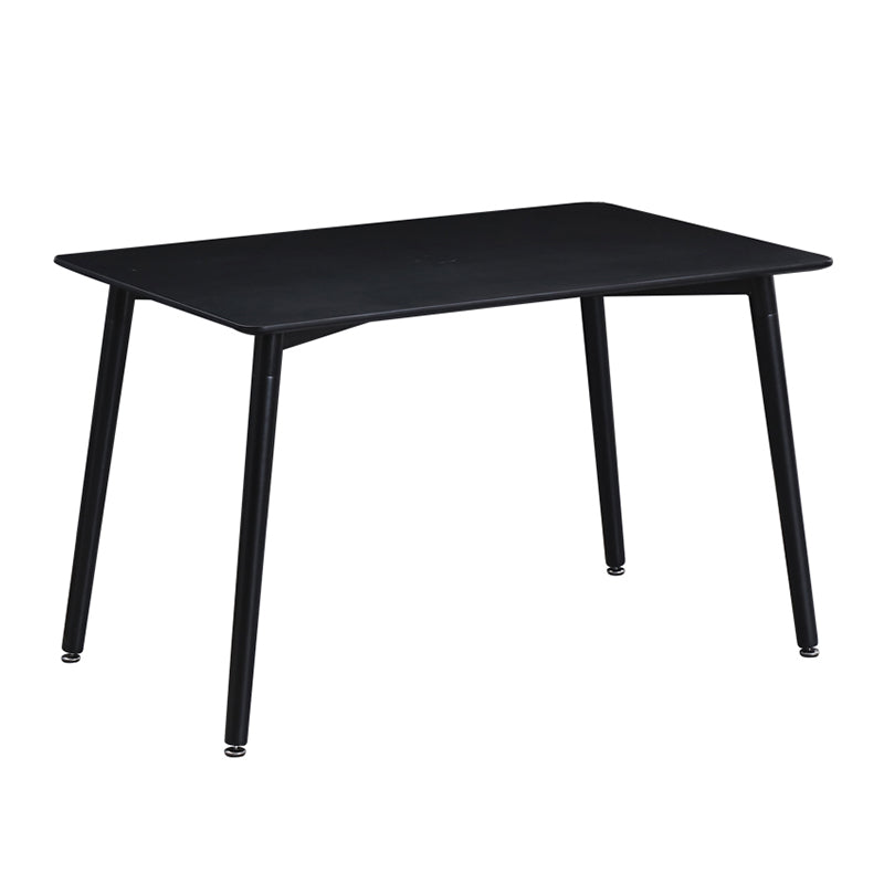 Industrial Style Dining Table 4 Legs Dining Table with Solid Wood Base for Home Use