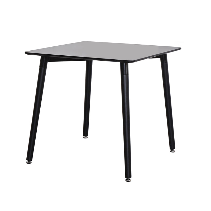 Industrial Style Dining Table 4 Legs Dining Table with Solid Wood Base for Home Use