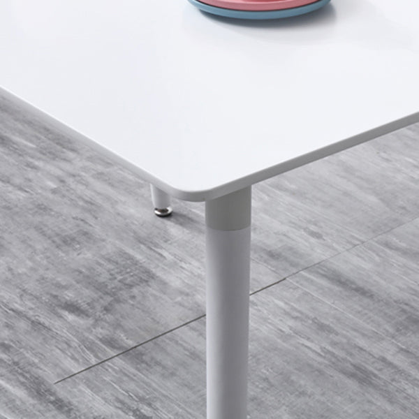 Industrial Style Dining Table 4 Legs Dining Table with Solid Wood Base for Home Use
