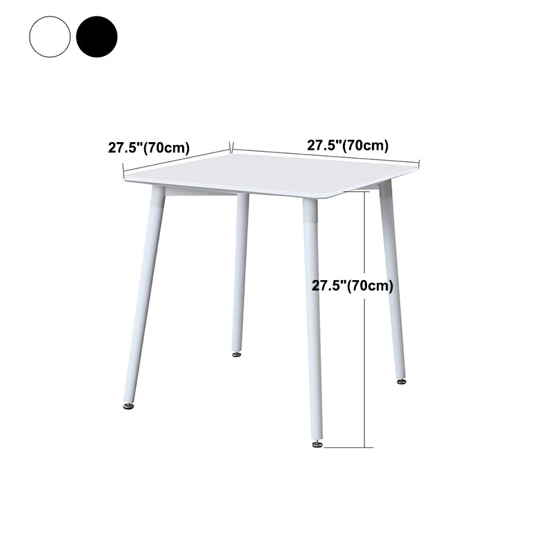 Industrial Style Dining Table 4 Legs Dining Table with Solid Wood Base for Home Use