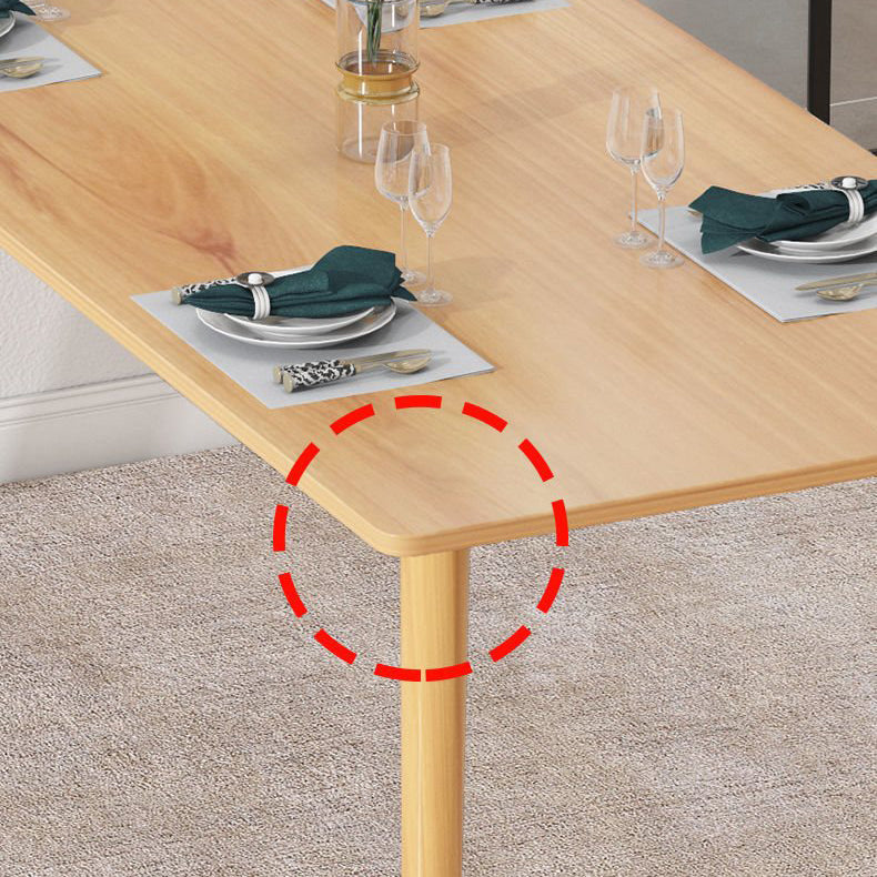 Industrial Wood Rectangle Dining Table Kitchen Standard Dining Table with 4 Legs