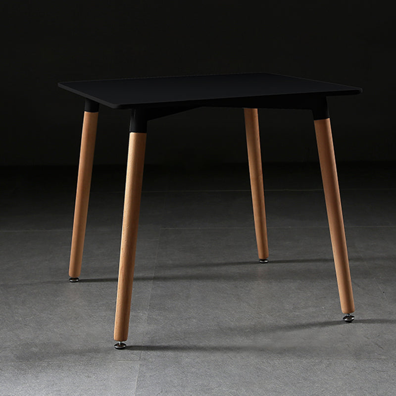 Mesa de comedor cuadrada industrial Mesa de comedor de madera con 4 patas para comedor