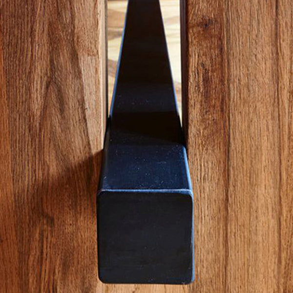 Mesa de comedor de madera de pino industrial Mesa de madera rectangular con base de caballete