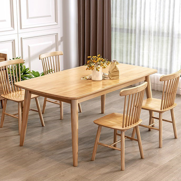 Mesa de comedor estándar industrial Rectángulo Mesa de comedor de madera maciza para cocina