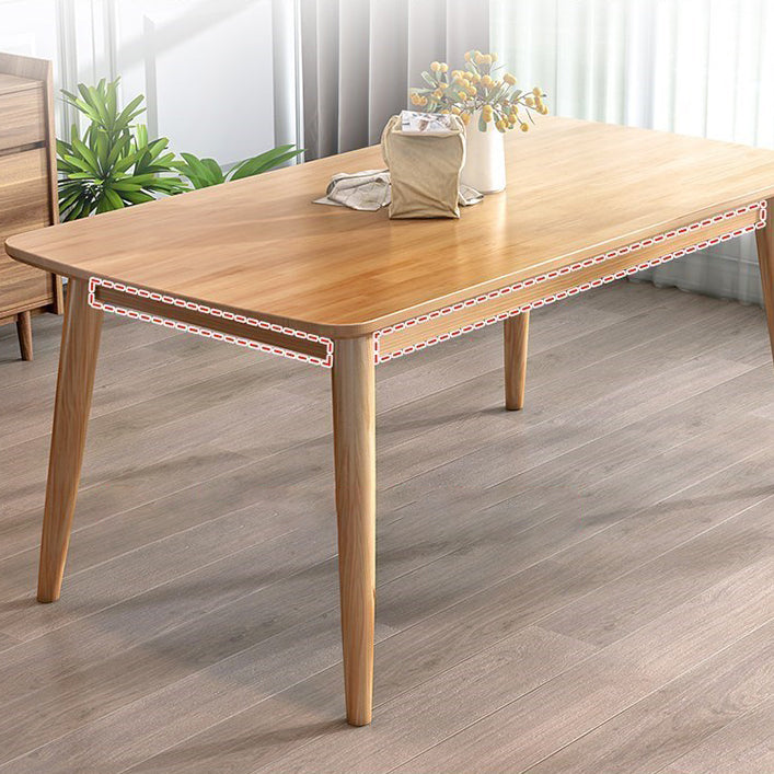 Mesa de comedor estándar industrial Rectángulo Mesa de comedor de madera maciza para cocina