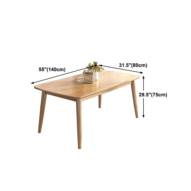 Mesa de comedor estándar industrial Rectángulo Mesa de comedor de madera maciza para cocina