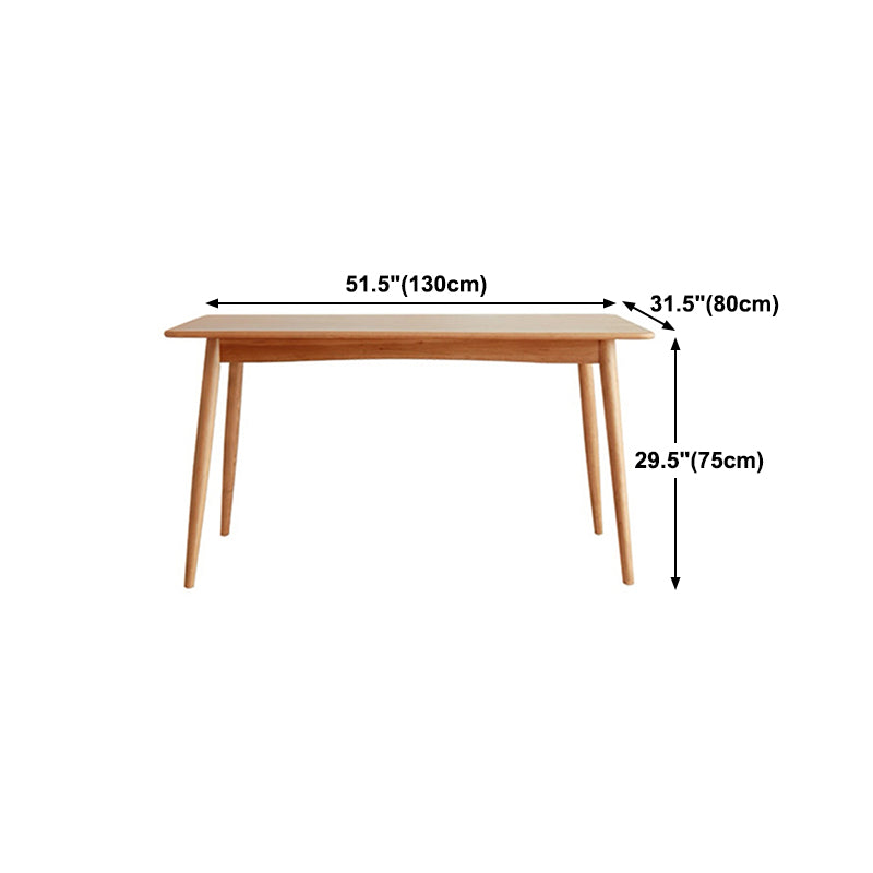 Solid Wood Industrial Dining Table Rectangle Standard Dining Table for Kitchen