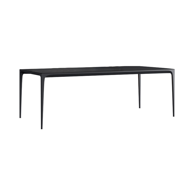 Rectangle Dining Site Table Stone Contemporary Dining Table with 4-foot