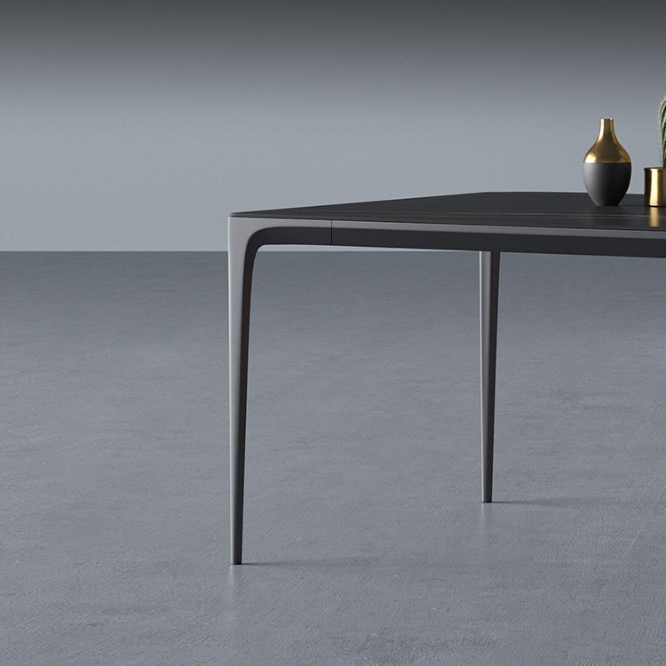 Rectangle Dining Site Table Stone Contemporary Dining Table with 4-foot