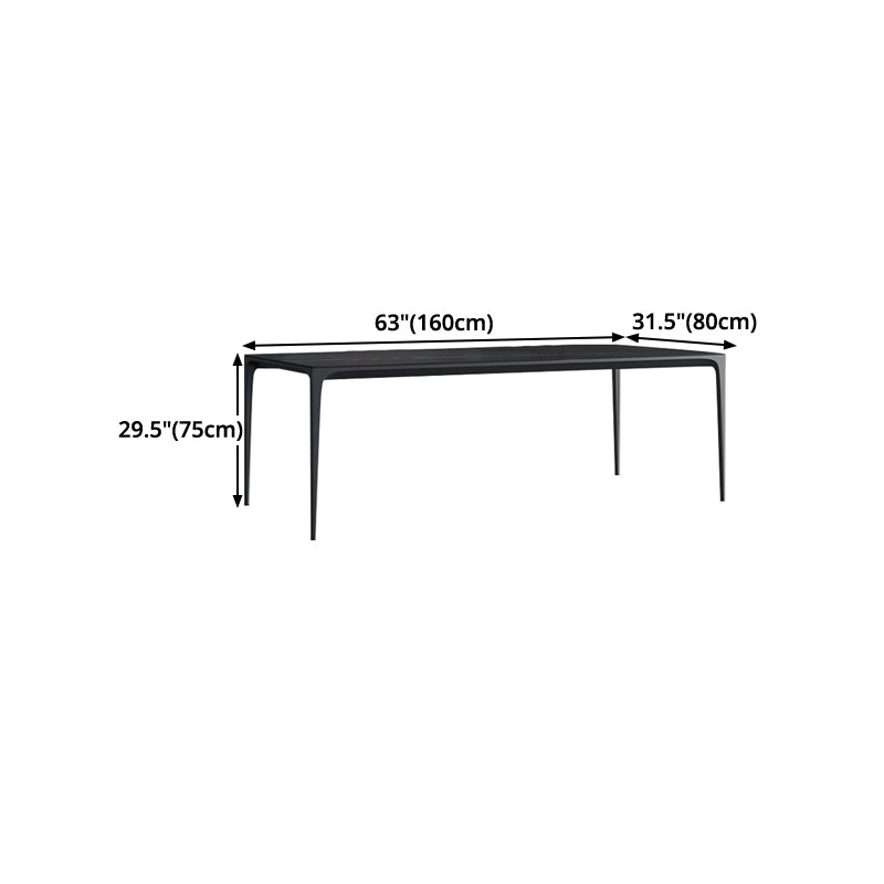 Rectangle Dining Site Table Stone Contemporary Dining Table with 4-foot