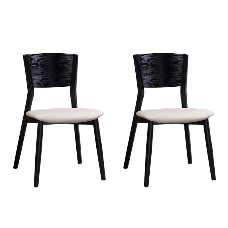 Silla de comedor de madera industrial con respaldo abierto, silla lateral para uso en restaurantes