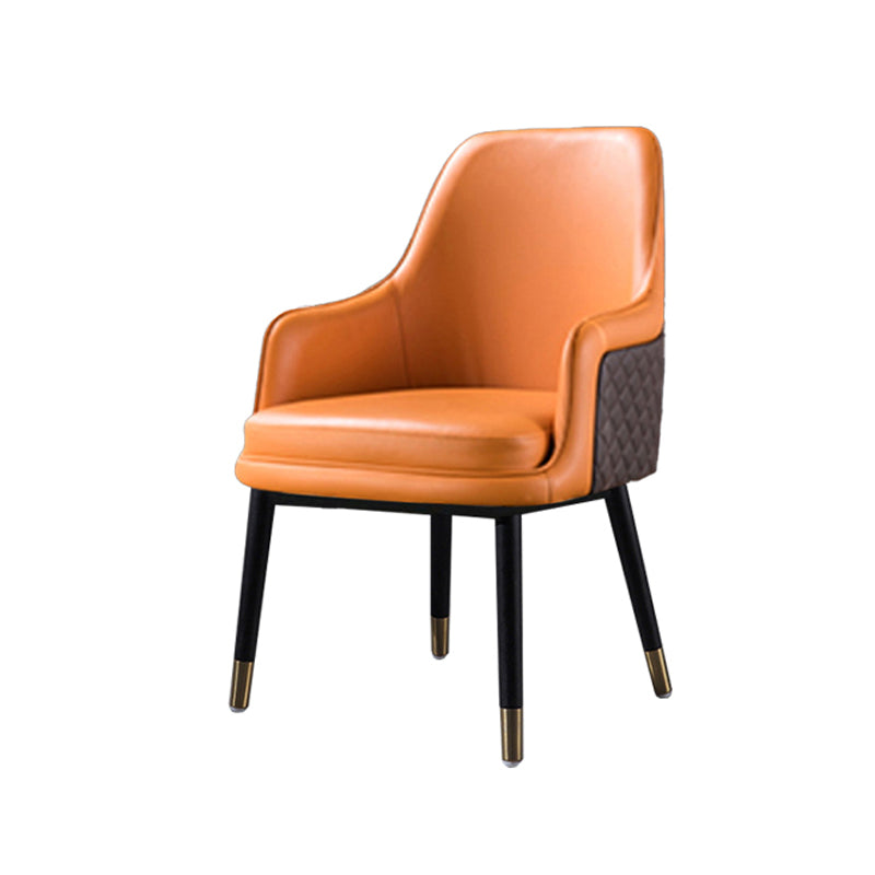 Silla de comedor con respaldo sólido y brazo de estilo contemporáneo Sillas de comedor tapizadas