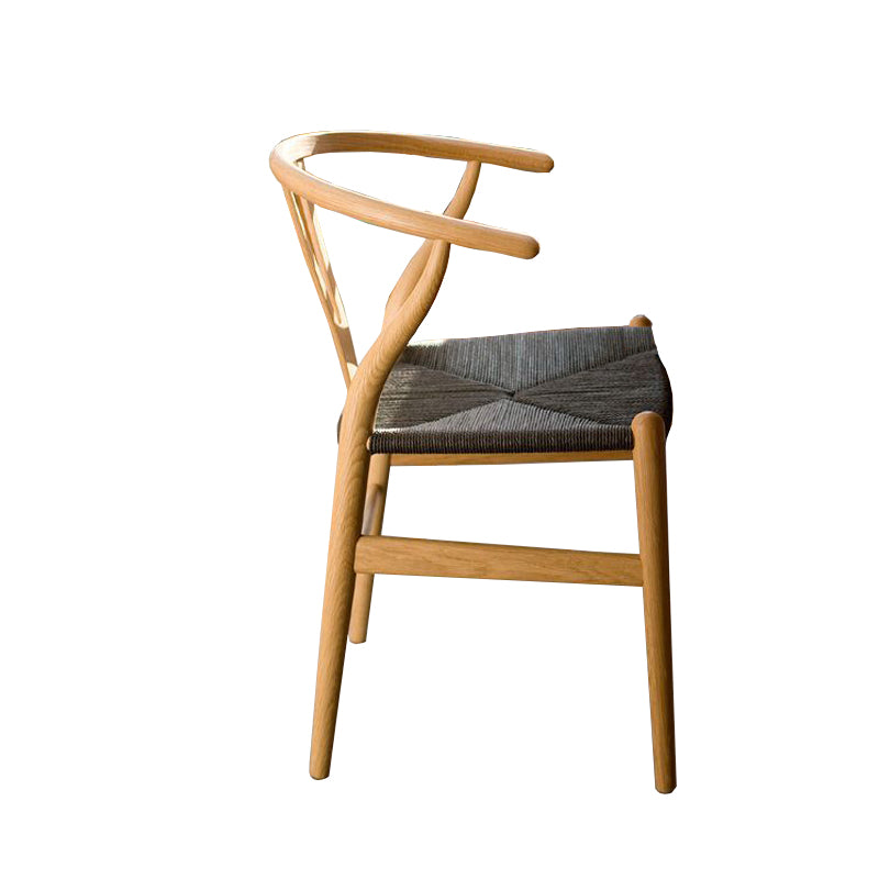 Sillas laterales de comedor Wishbone de estilo moderno Sillas laterales de comedor de madera