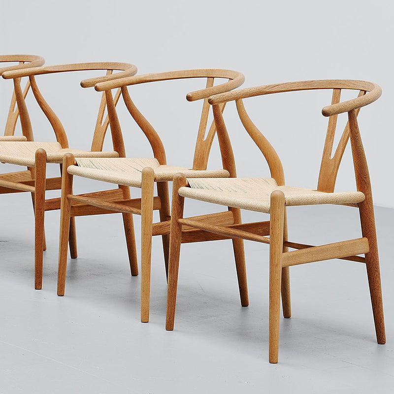 Sillas laterales de comedor Wishbone de estilo moderno Sillas laterales de comedor de madera