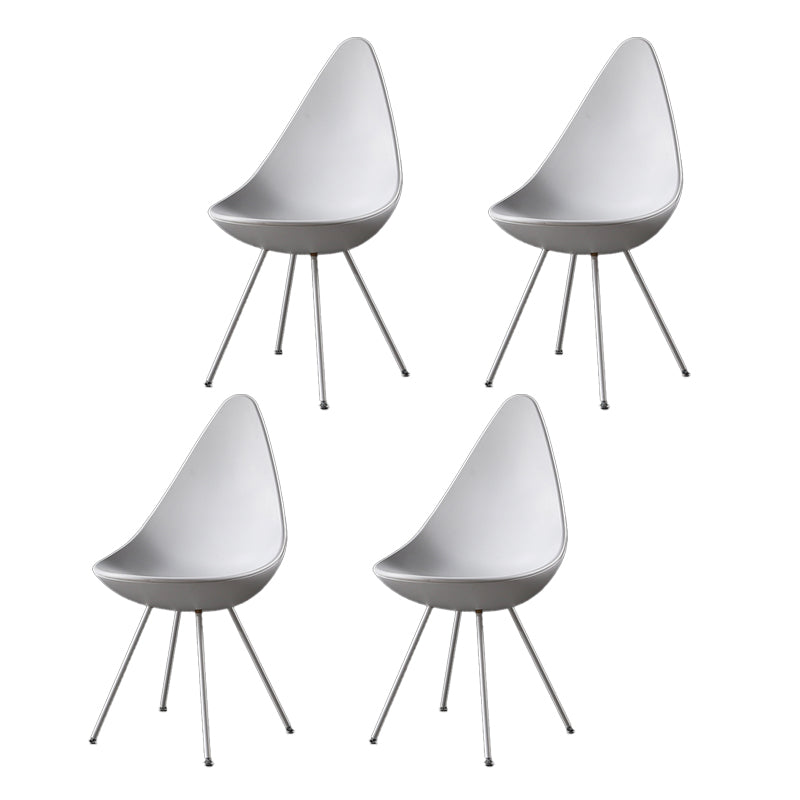 Sillas laterales sin brazos de estilo industrial, silla lateral con respaldo sólido de plástico para el hogar