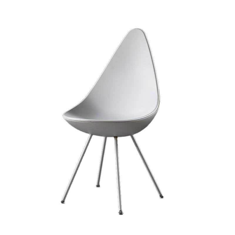 Sillas laterales sin brazos de estilo industrial, silla lateral con respaldo sólido de plástico para el hogar