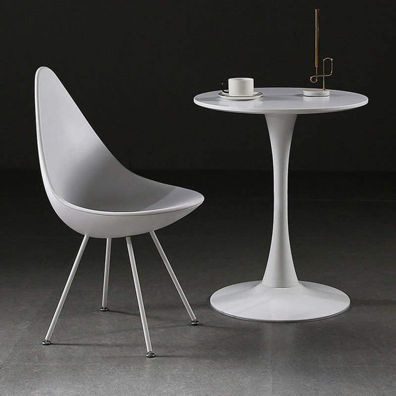 Sillas laterales sin brazos de estilo industrial, silla lateral con respaldo sólido de plástico para el hogar