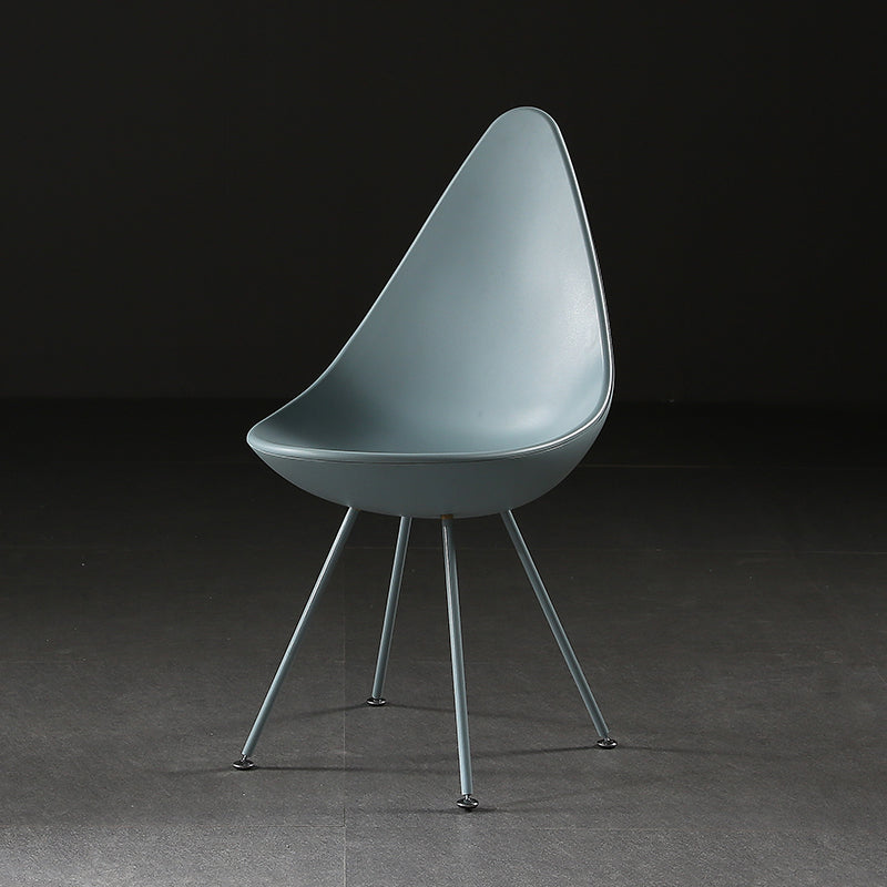 Sillas laterales sin brazos de estilo industrial, silla lateral con respaldo sólido de plástico para el hogar