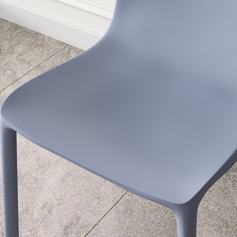 Sillas de comedor sin brazos apilables contemporáneas, silla con respaldo sólido para uso doméstico