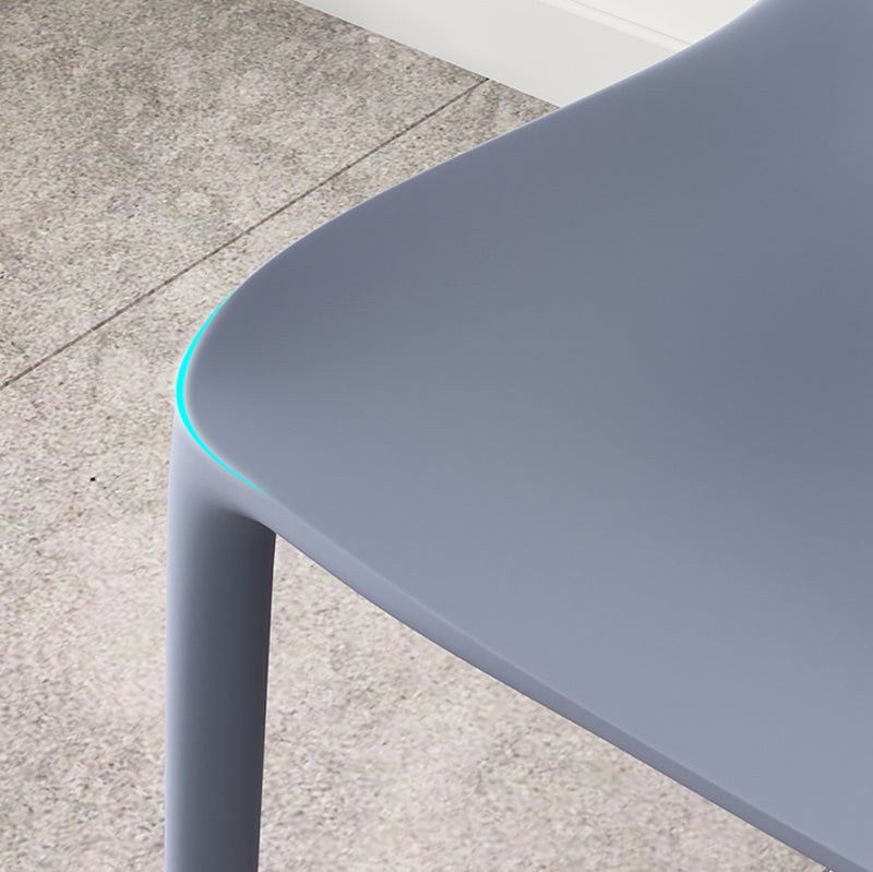 Sillas de comedor sin brazos apilables contemporáneas, silla con respaldo sólido para uso doméstico