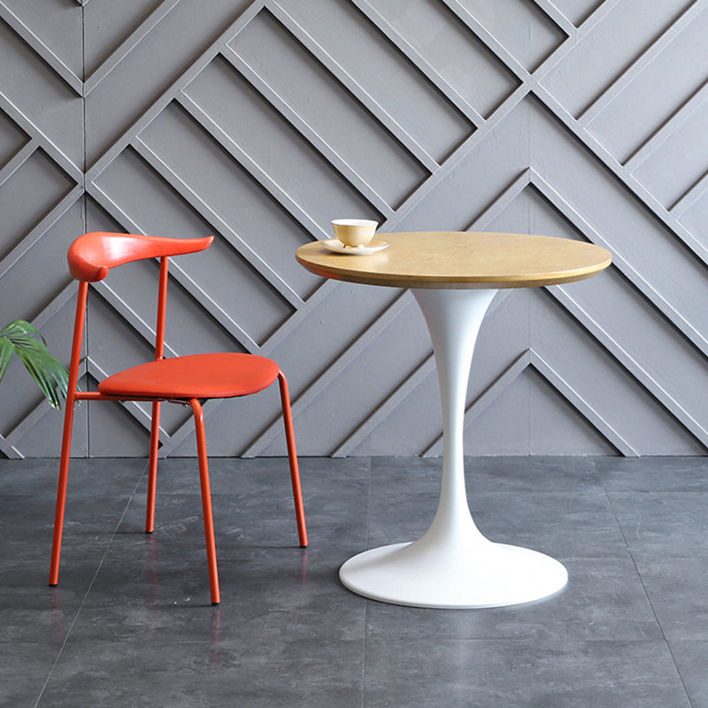 Sillas de comedor de estilo moderno, sillas laterales sin brazos con respaldo abierto y patas de metal para cocina