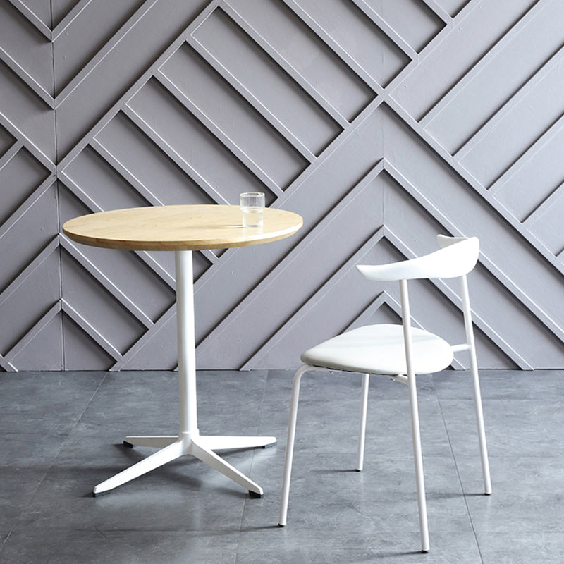 Sillas de comedor de estilo moderno, sillas laterales sin brazos con respaldo abierto y patas de metal para cocina