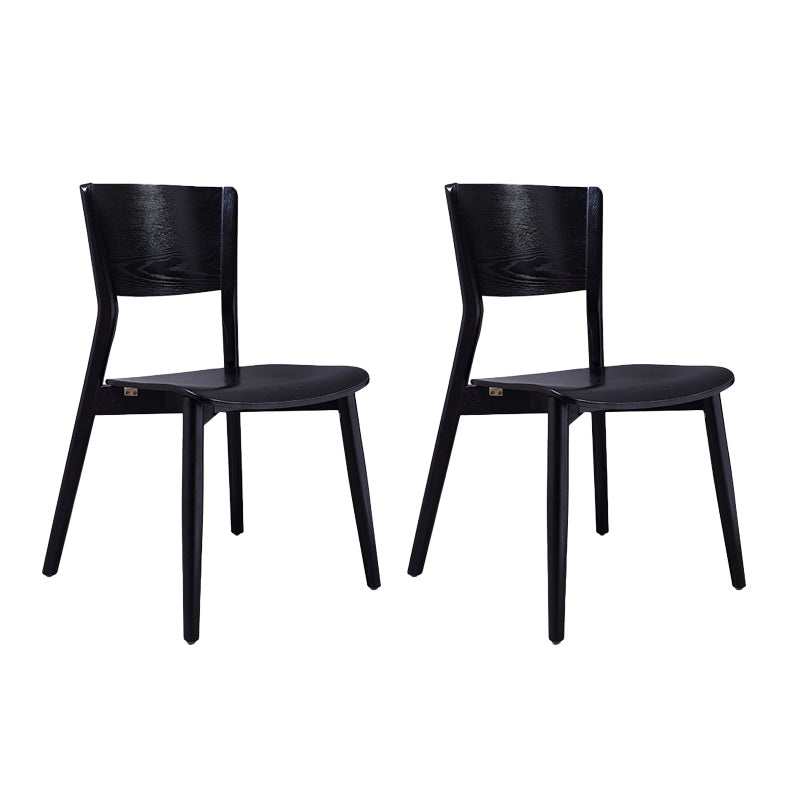 Silla lateral de comedor con respaldo abierto de estilo industrial, sillas de comedor laterales de madera para cocina