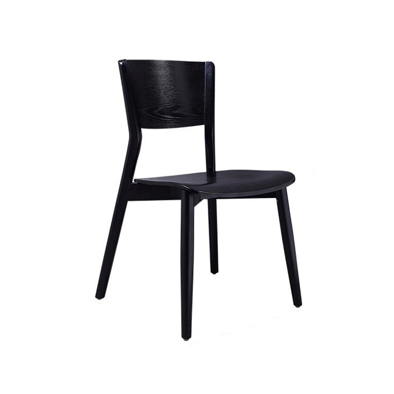Silla lateral de comedor con respaldo abierto de estilo industrial, sillas de comedor laterales de madera para cocina