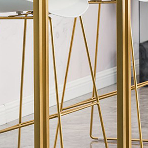 Dining Room Wood Top Counter Table Gold Base 42-inch Glam Style Bar Table