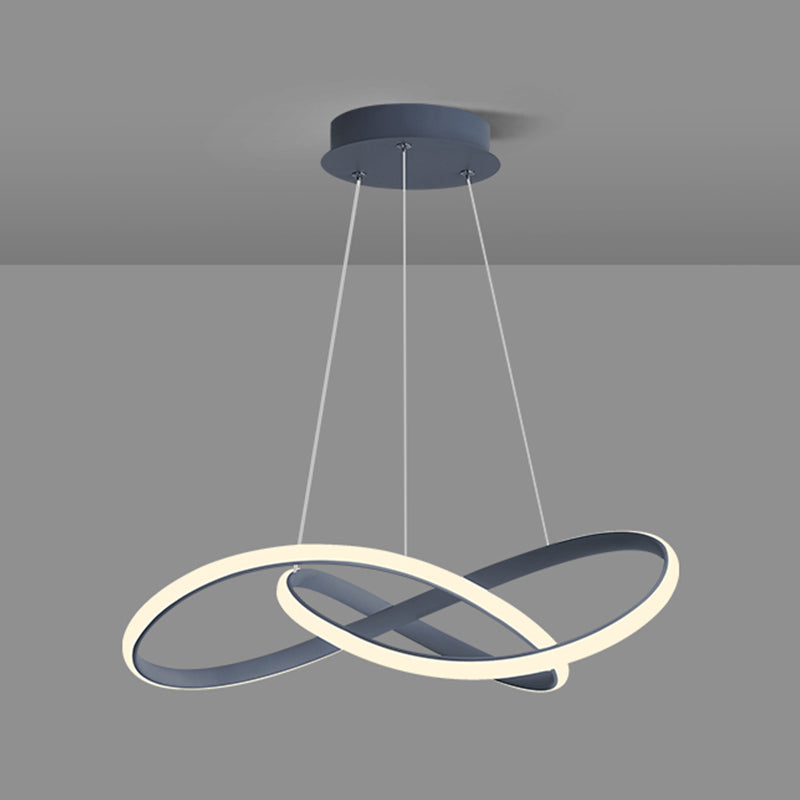 Linear Shape Chandelier Lamp Modern Single Light LED Hanging Light for Bedroom